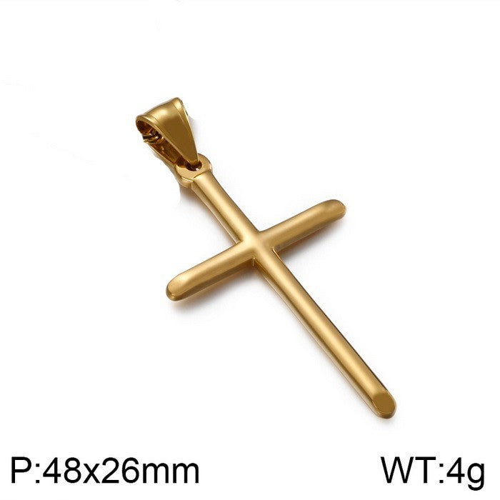 Chic Cross-Border Stainless Steel Pendant for Men - European & American Style