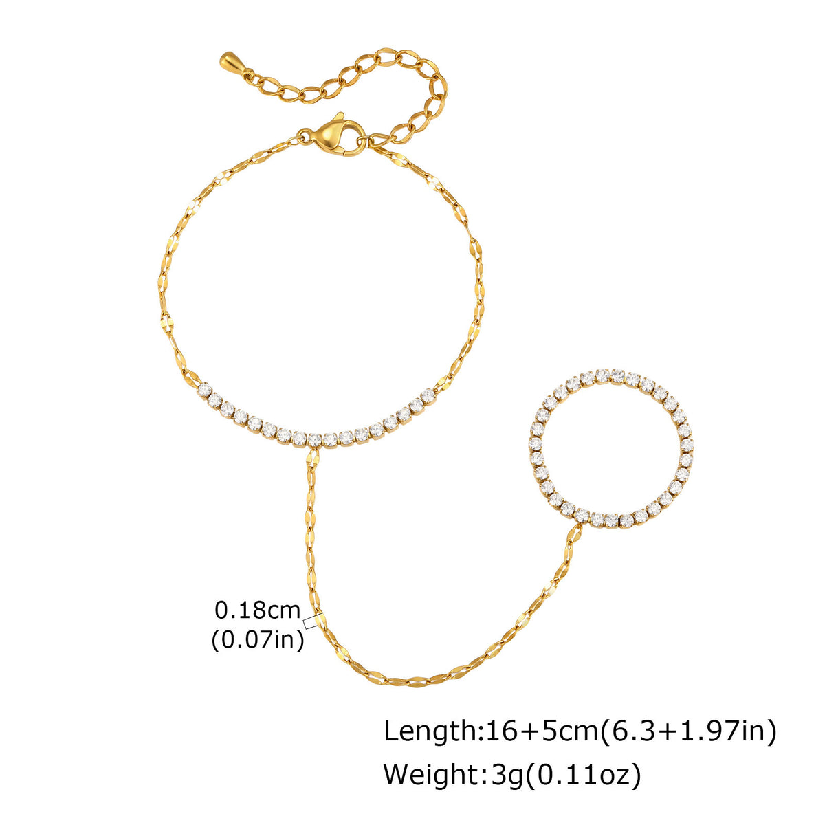 Zircon Stainless Steel Bracelet