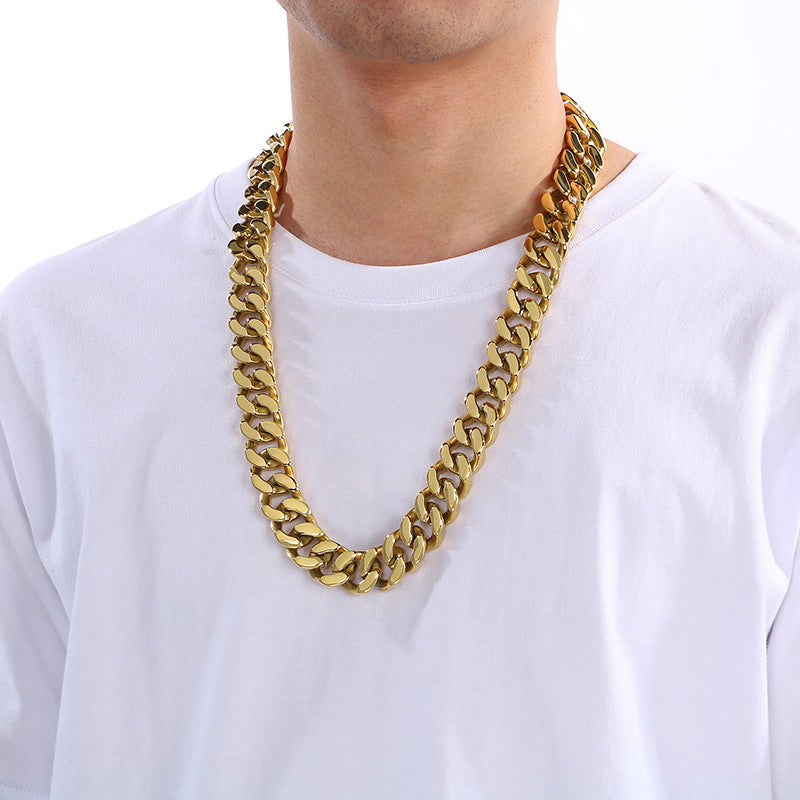 Planderful Collection Stainless Steel Cuban Chain for Men