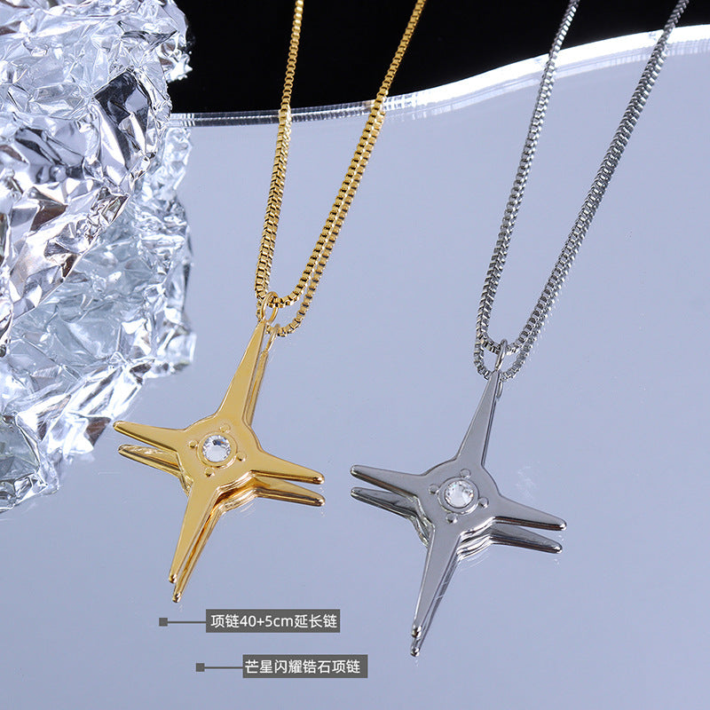 Elegant 18K Gold Plated Zircon Pendant Necklace for Women