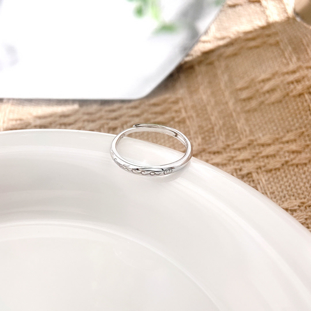 Planderful Ins Fengsu Ring – Elegant Versatile Sterling Silver Design
