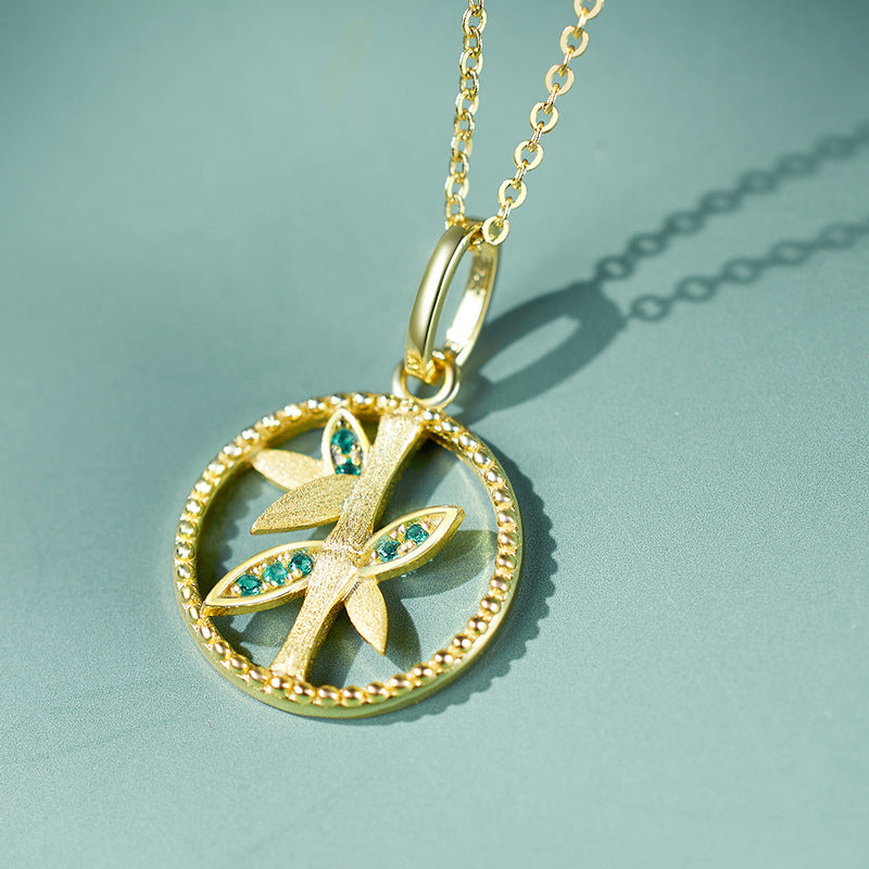 Summer Fashion S925 Sterling Silver Bamboo Necklace Girls Versatile Premium Jewelry Clavicle Chain