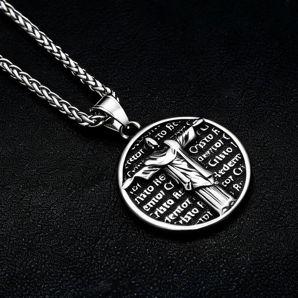 Punk Savior Stainless Steel Pendant Necklace