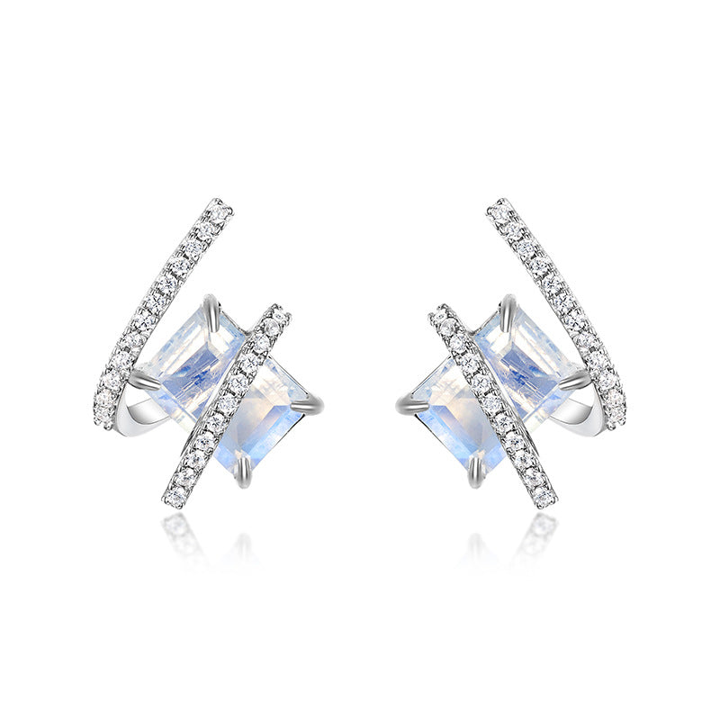 Planderful Geometric Design Earrings – Simple Fashion Green Sugar Cube Style