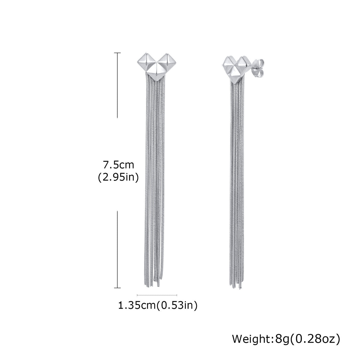 Stainless Steel Heart Earrings