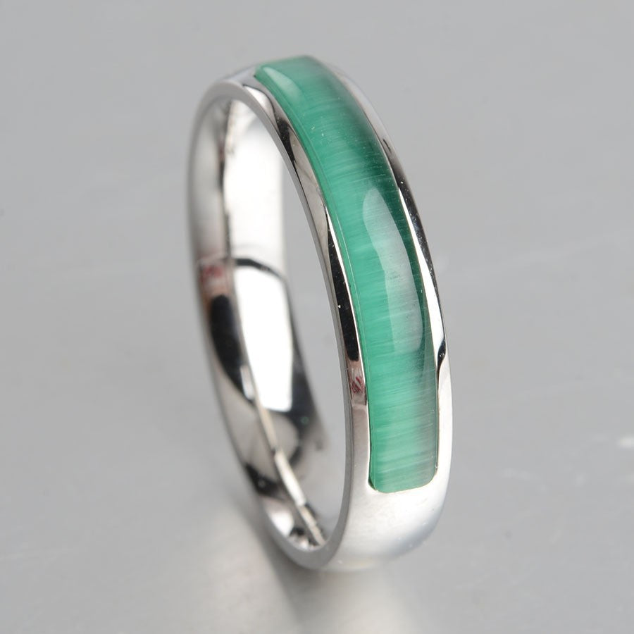 Planderful Titanium Steel Ring For Men And Women Gemstone Protection Statement Everyday Wear