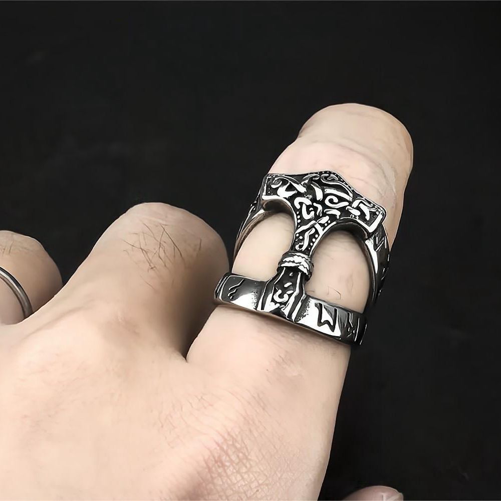 European And American Retro Jewelry Stainless Steel Men's Rings