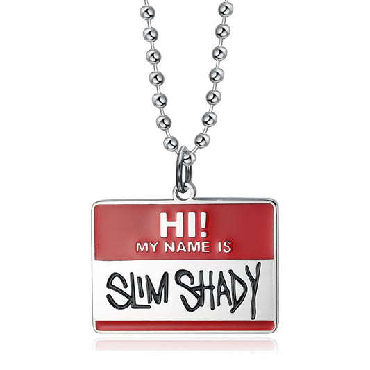 Planderful Hip Hop Pendant Necklace Durable Titanium Steel Eminem Style For Rap Fans Urban Collectors