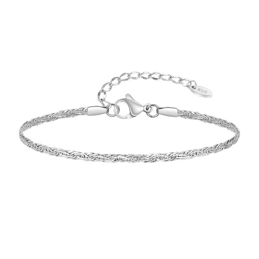 Braided Stainless Steel Bracelet for Women