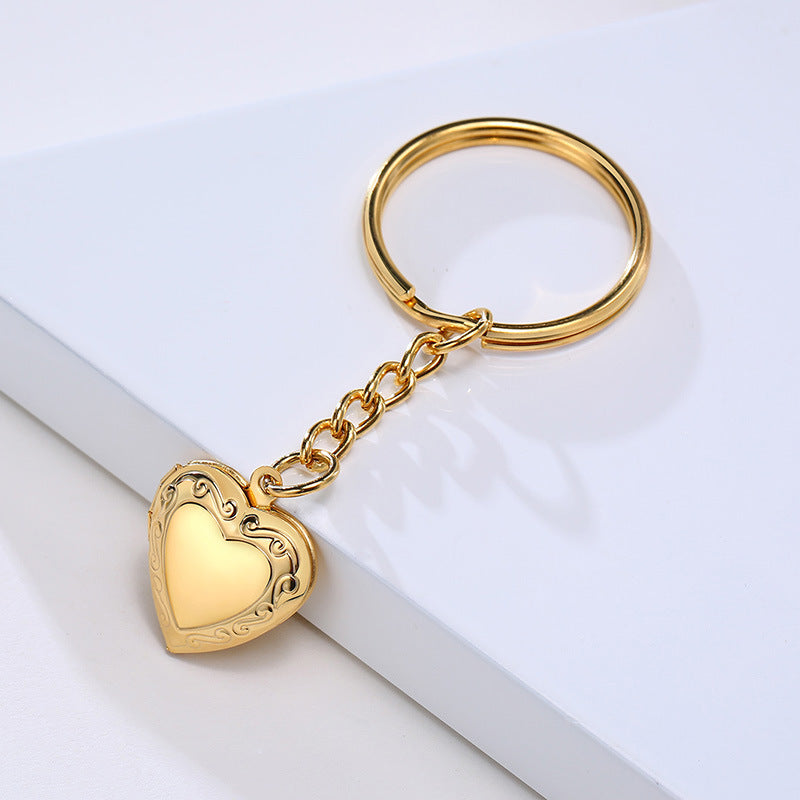 European And American Heart-Shaped Zircon Gold Necklace