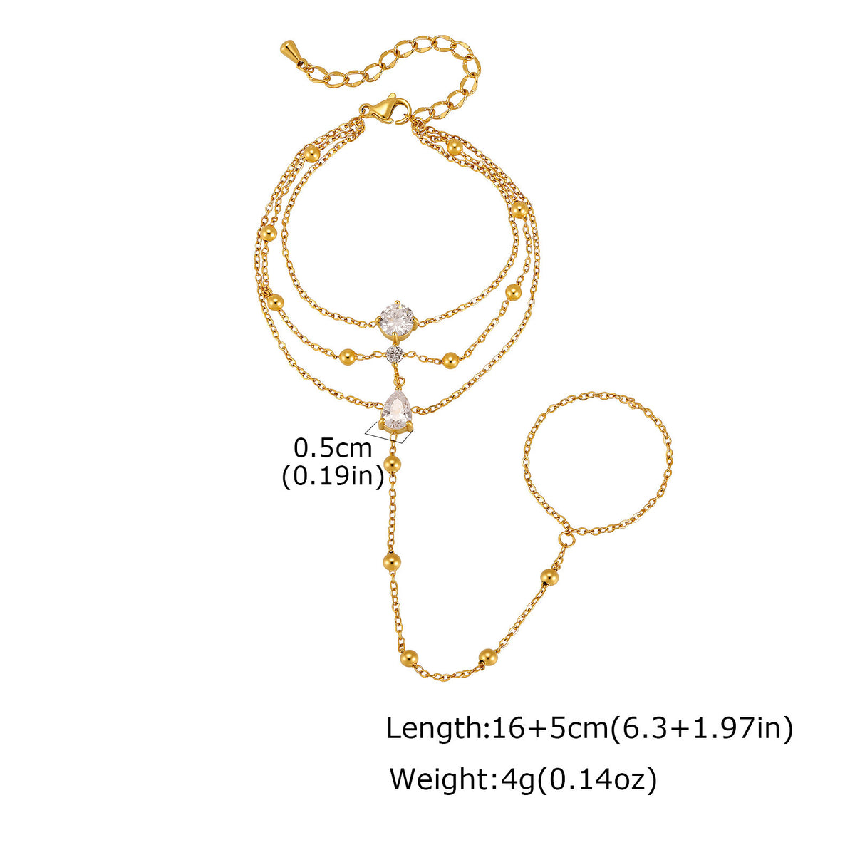 Zircon Stainless Steel Bracelet for Women