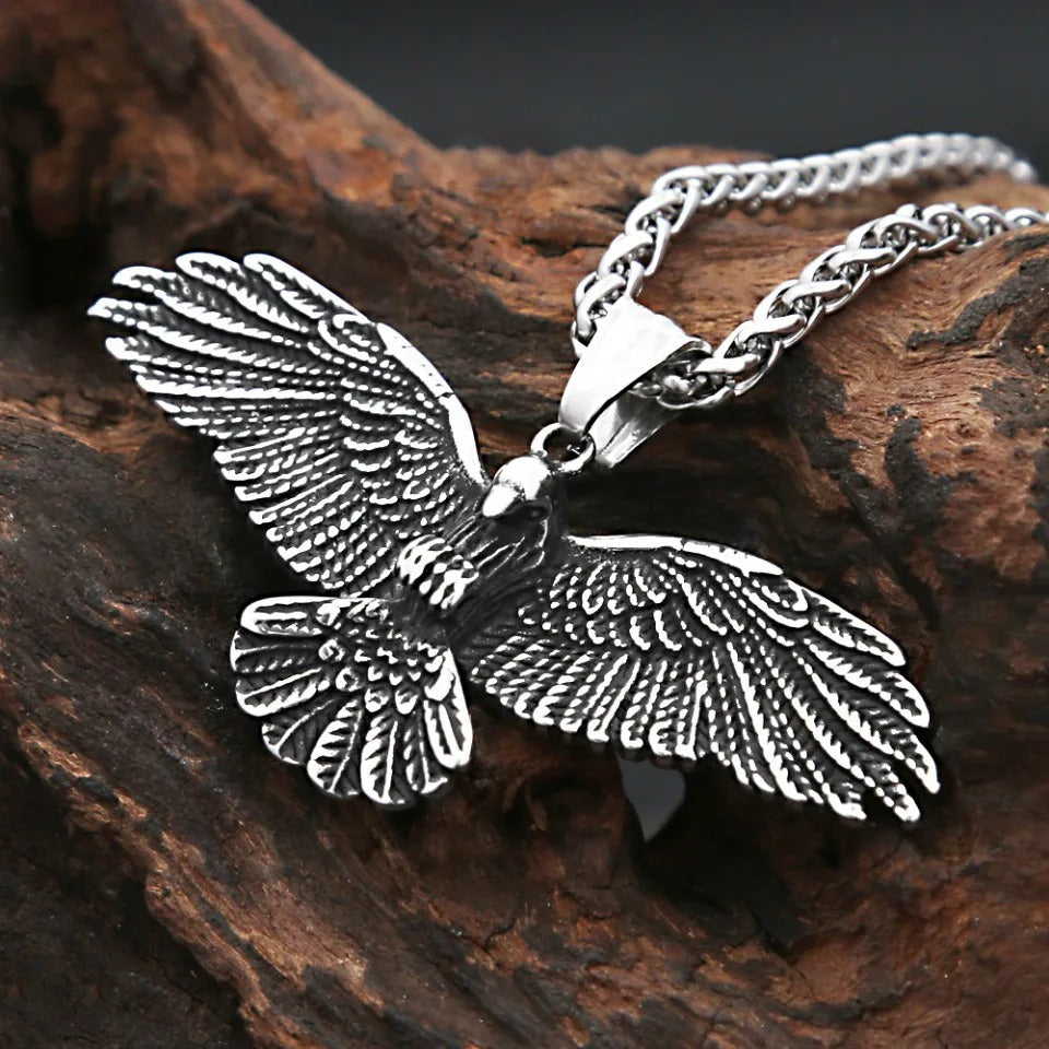 Punk Viking Eagle Stainless Steel Men's Pendant Necklace