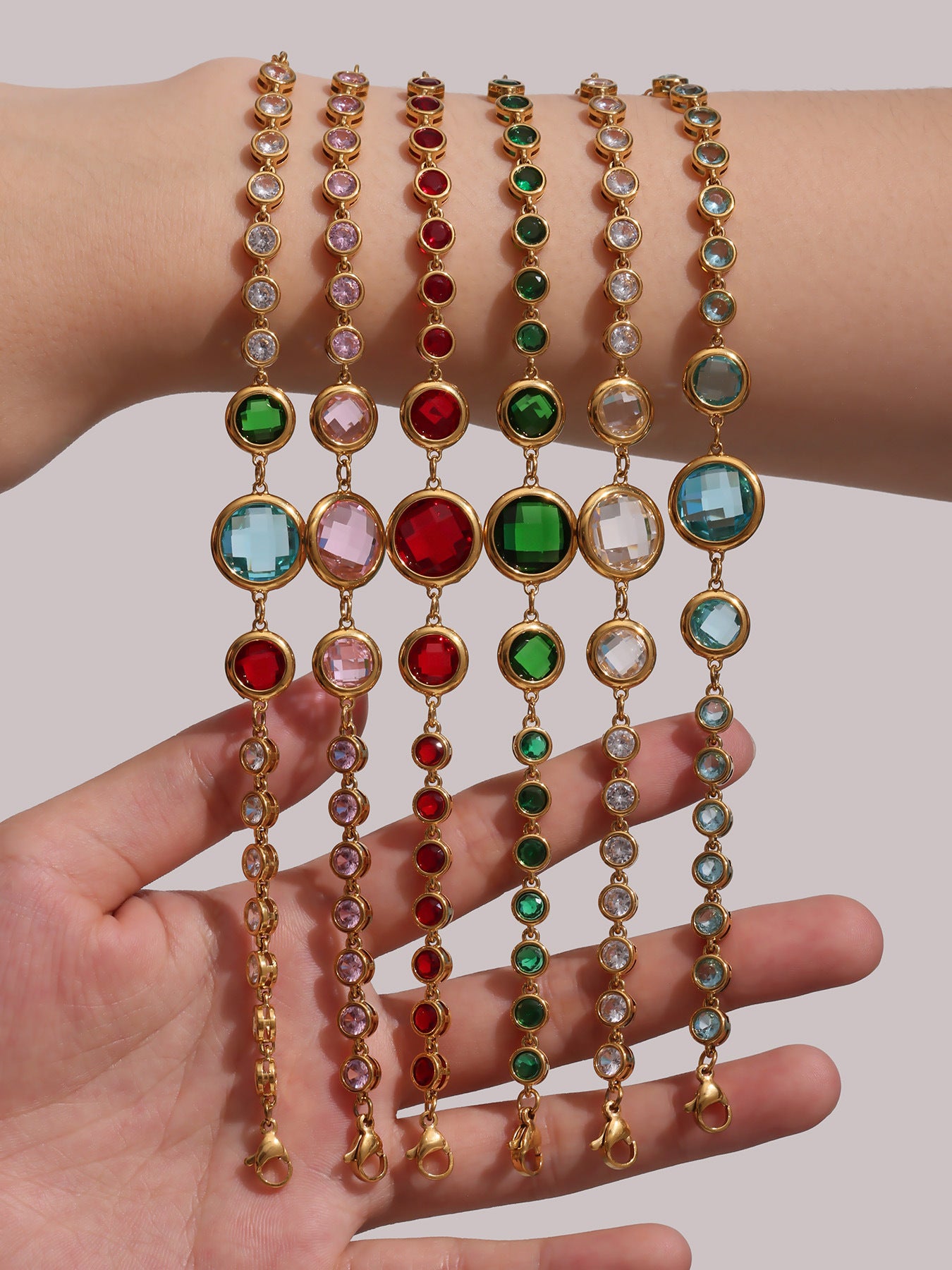 Planderful Czech Glass Bracelet For Women Luxury 18K Gold