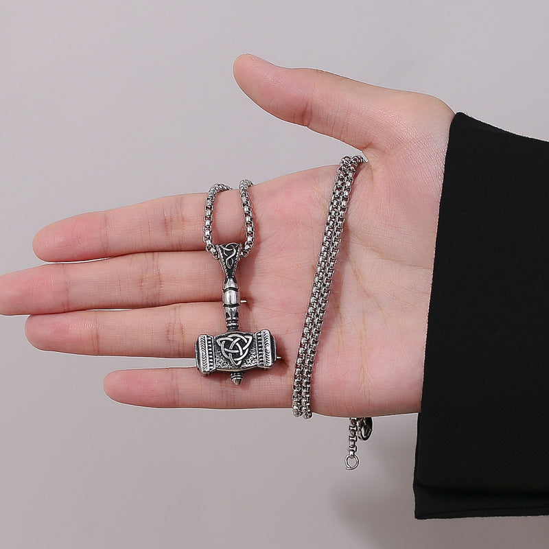 Stainless Steel Necklace - Vintage Celtic Knot Pendant