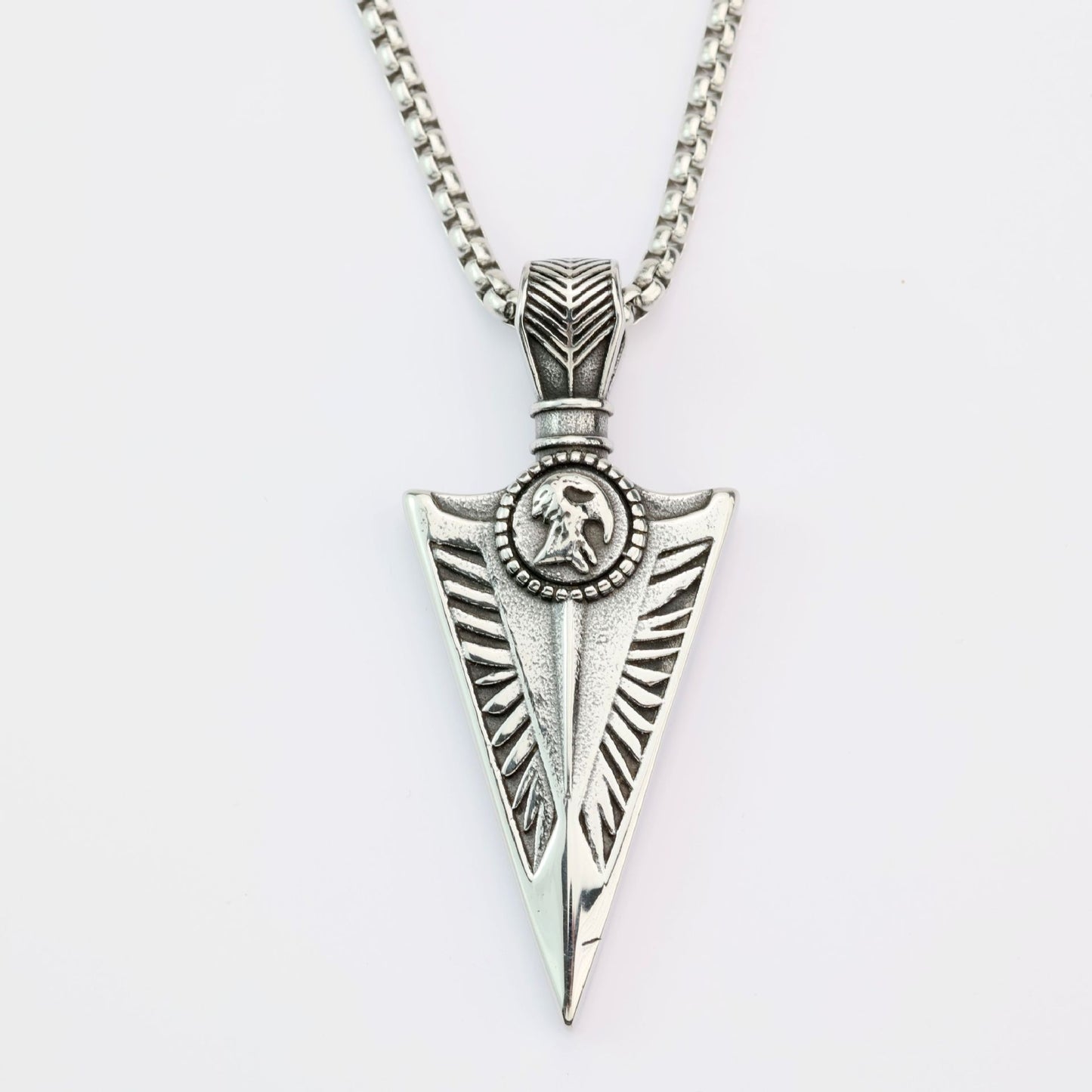 Planderful Nordic Viking Stainless Steel Men Pendant With Luhn Text Norse Legacy Necklace