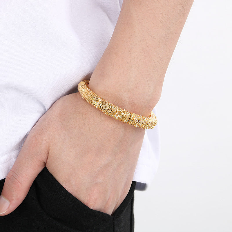 Planderful Pixiu Double Bracelet For Men Retro Lucky Style
