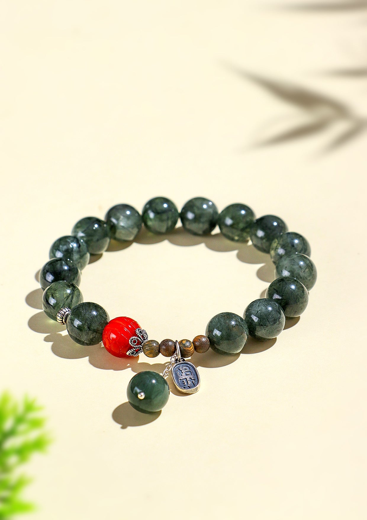 Planderful Fortune's Favor Bracelet – Elegant Natural Crystal and Sandalwood Design