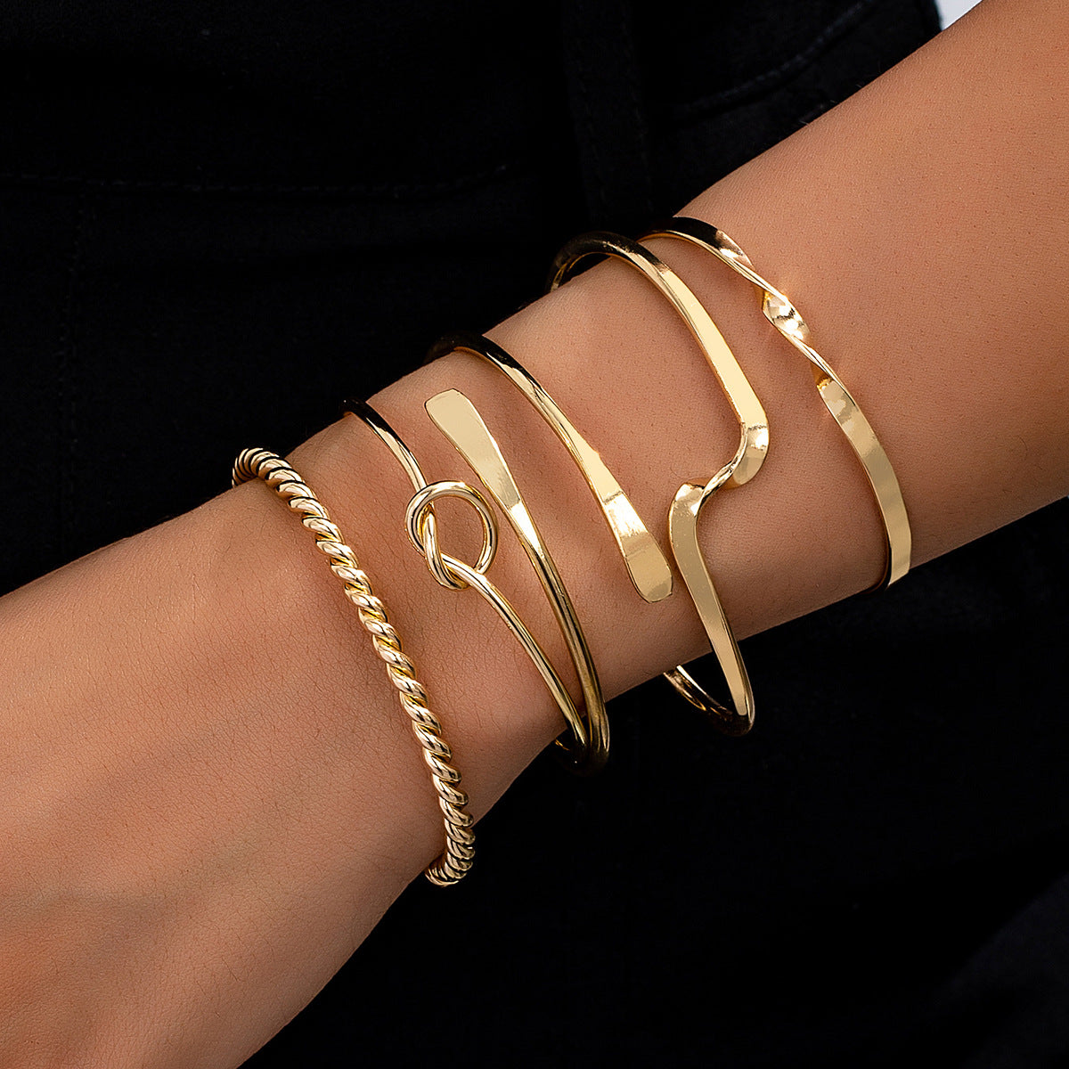 Planderful Vienna Verve Bracelet Set – Adjustable Geometric Design