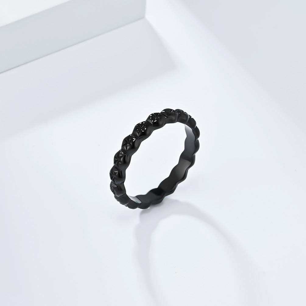 Planderful Gold Plated Titanium Steel Ring For Women Everyday Genie Elegant Daily Wear Jewelry