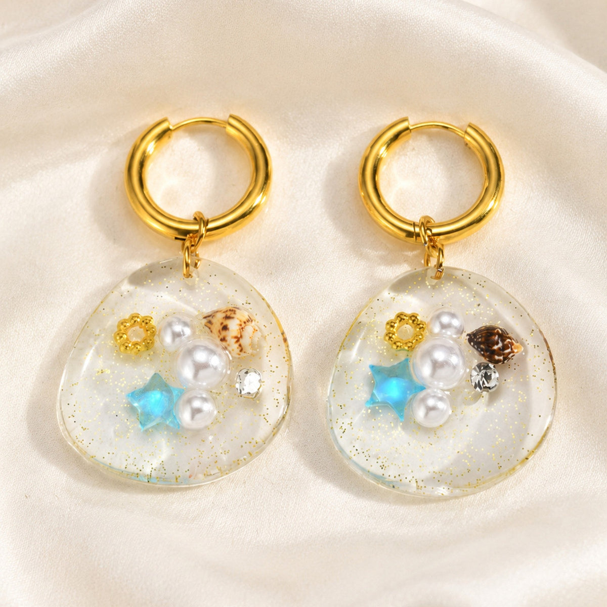 Stainless Steel Pearl Vintage Earrings