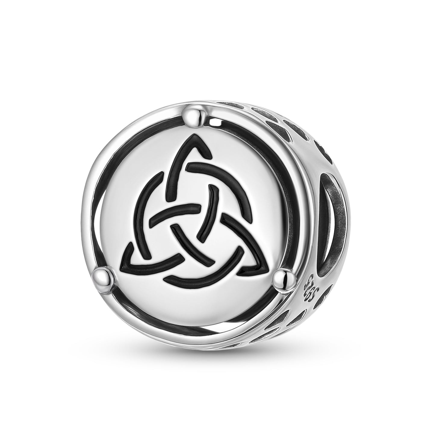 Planderful Jewelry Sterling Silver Trinity Knot Beaded Pendant For DIY Jewelry Making