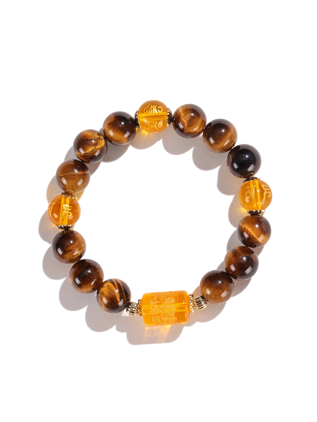 Planderful Fortune's Favor Bracelet – Premium Tiger's Eye and Citrine Design