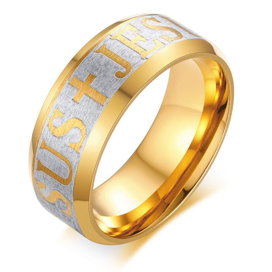 Animation Peripheral Jewelry 8MM Stainless Steel Ring for Men