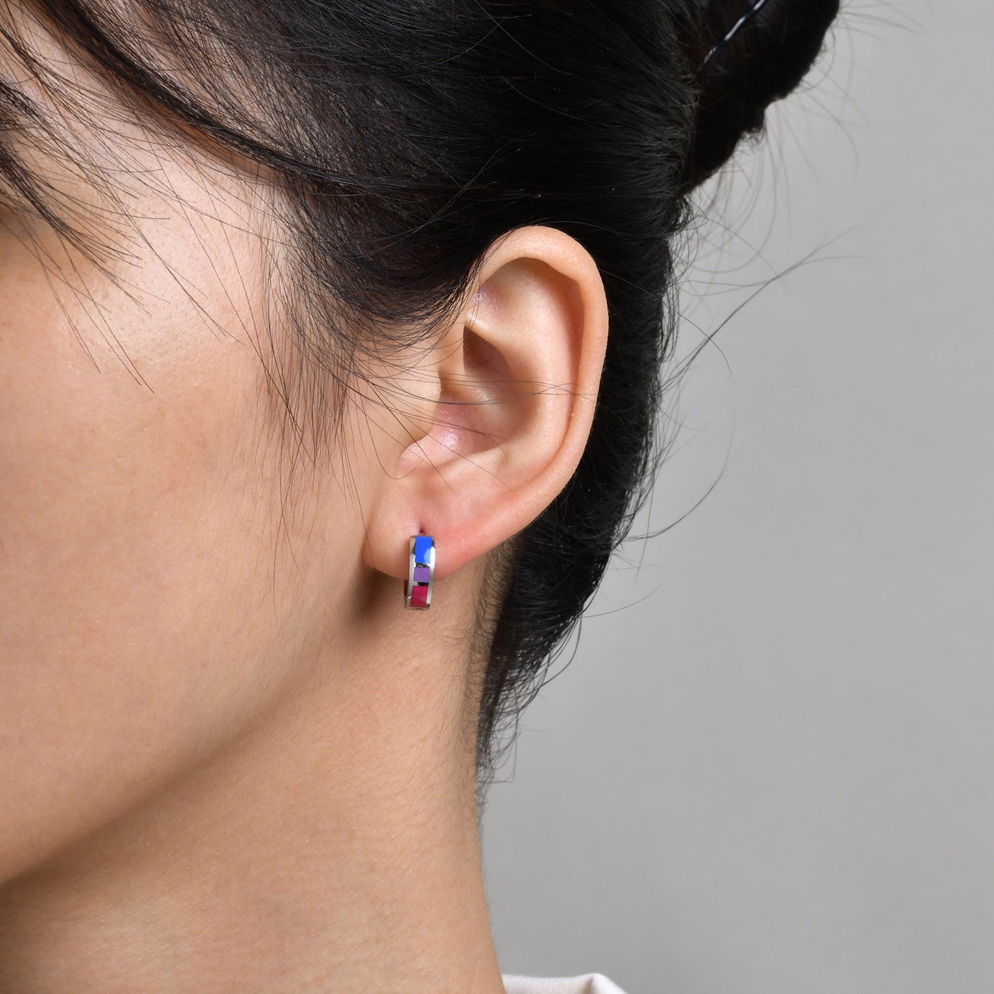 Planderful Unisex Stainless Steel Colorful Earrings