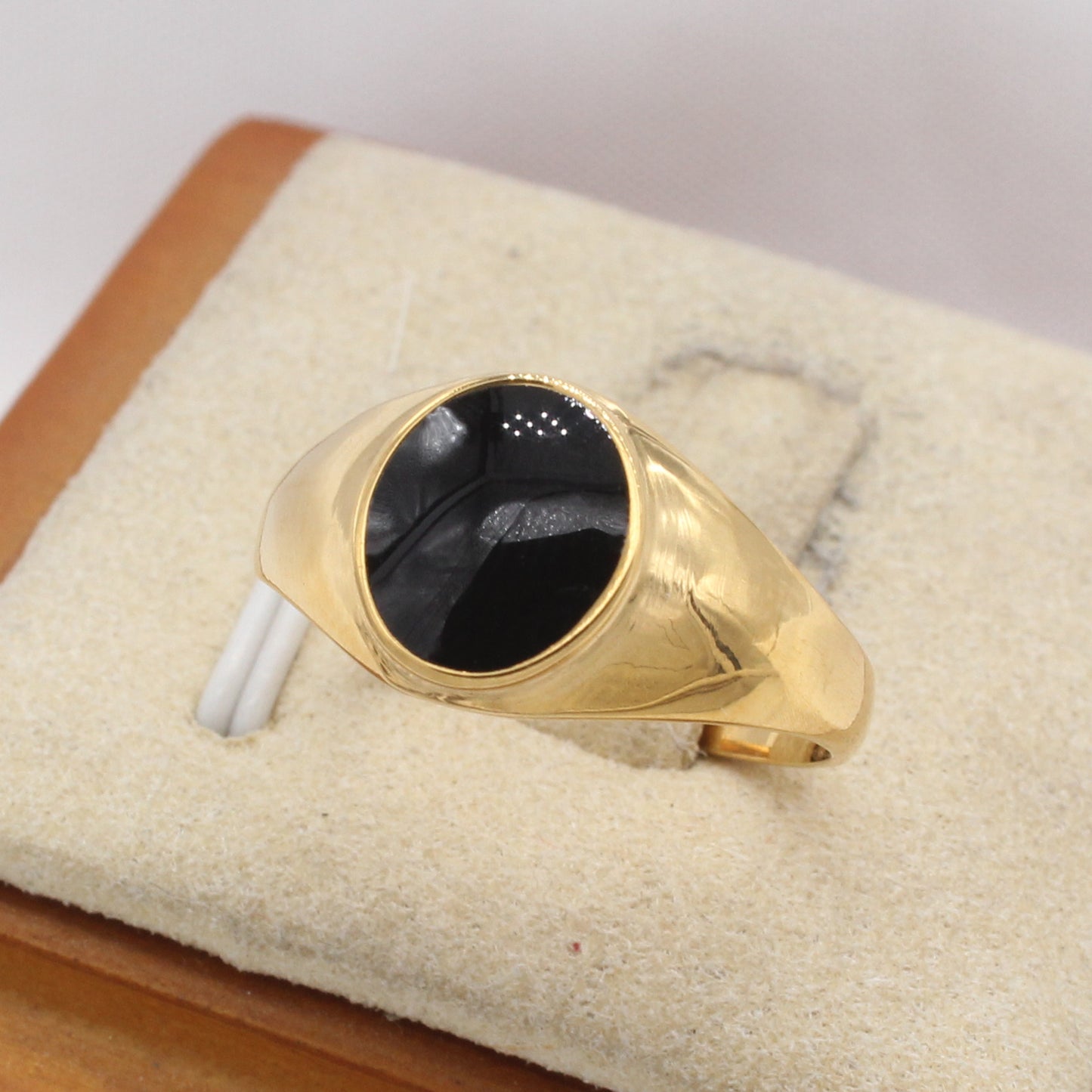 Planderful Jewelry Everyday Genie Oval Resin Steel Ring In Modern Minimalist Style For Women