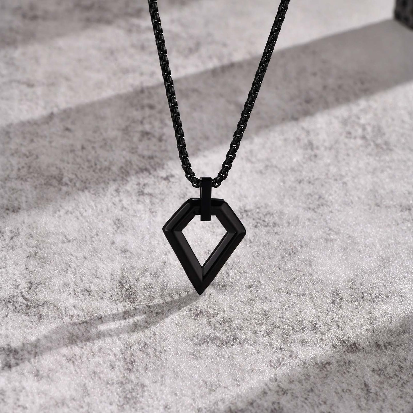 Stainless Steel Geometric Men's Pendant Hip Hop Necklace