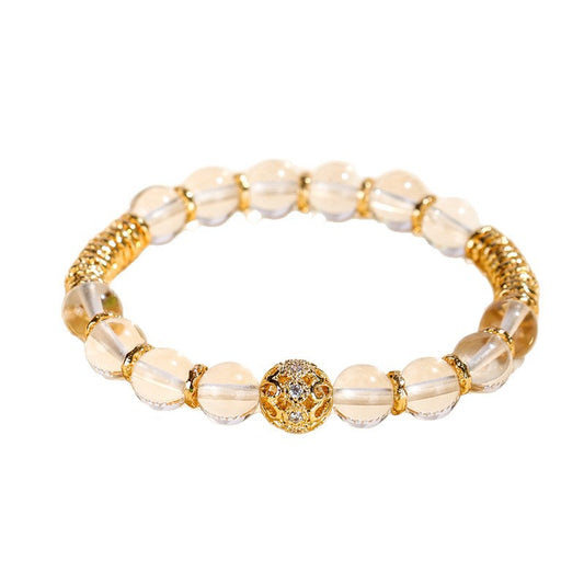 Planderful Fortune's Favor Bracelet – Elegant Natural White Crystal Design