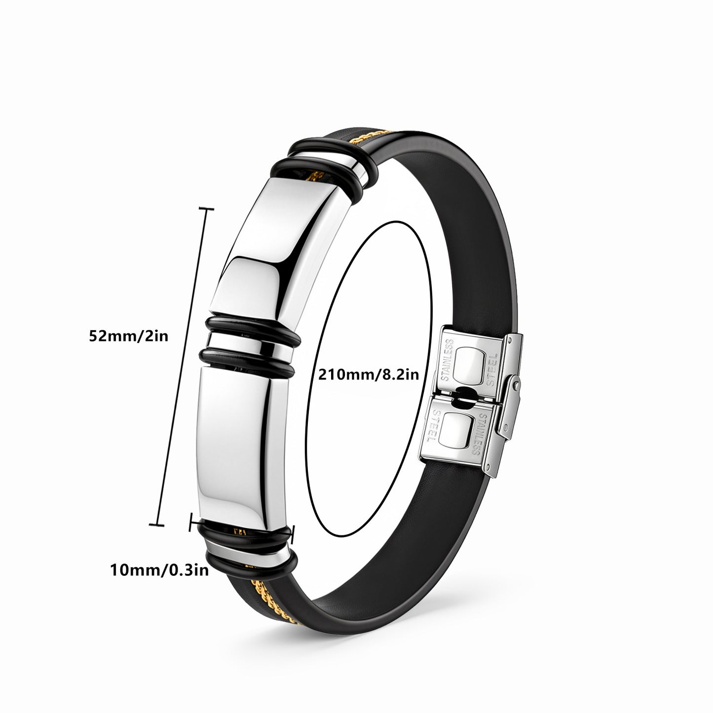 Planderful Stainless Steel Unisex Couple Bracelet Protection Statement Jewelry For Him And Her