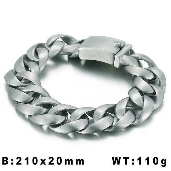 Snake Pattern Titanium Steel Men's Bracelet - Stylish and Customizable Design from Planderful Collection
