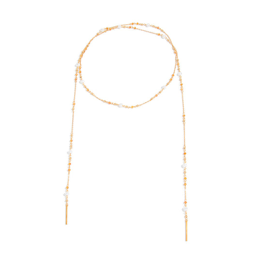 Pearl Rose & Daisy Long Necklace
