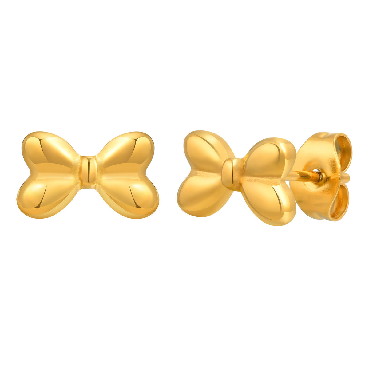 Gold-Tone Statement Earrings — Pair
