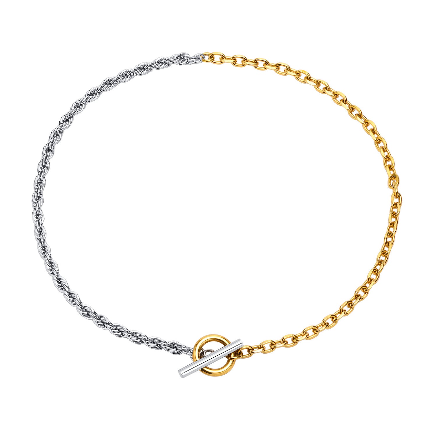 Color Matching Necklace Personalized Fashion Stainless Steel Twist Chain