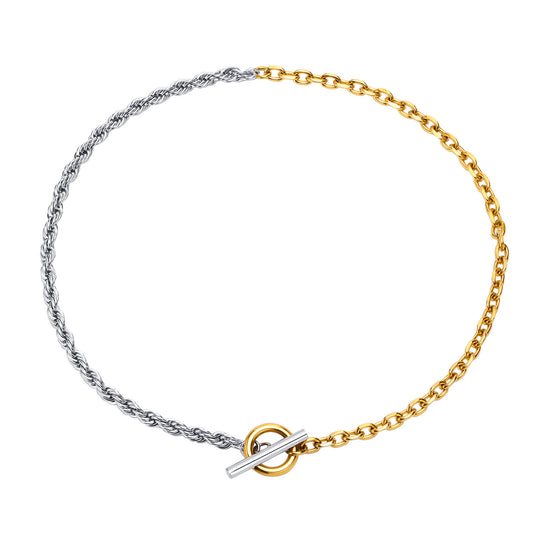 Color Matching Necklace Personalized Fashion Stainless Steel Twist Chain