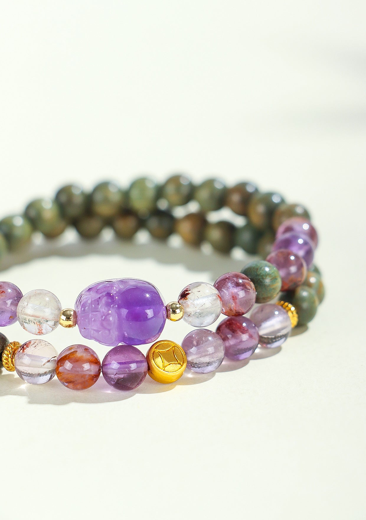 Planderful Fortune's Favor Bracelet – Unique Amethyst and Sandalwood Design