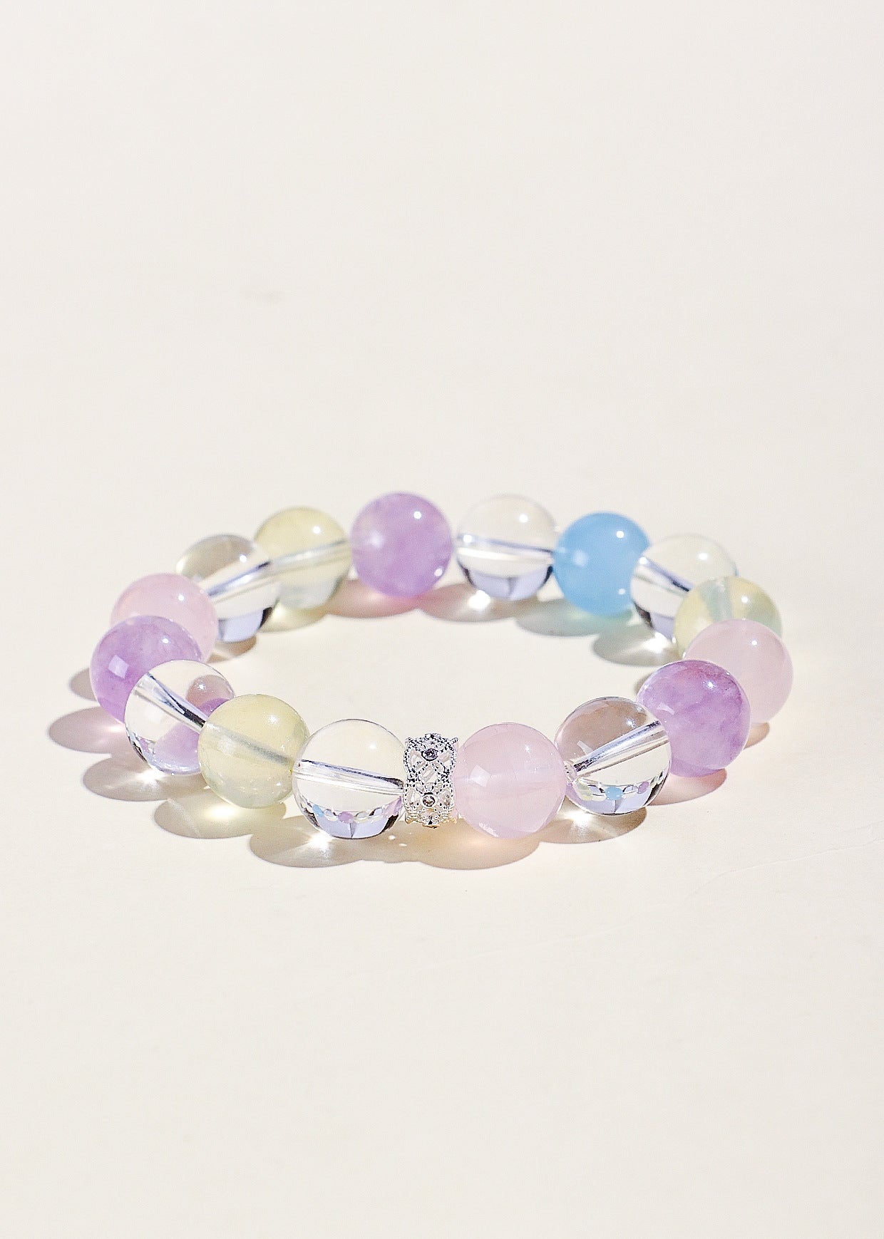 Planderful Fortune's Favor Bracelet – Elegant Lavender Amethyst and Aquamarine Design