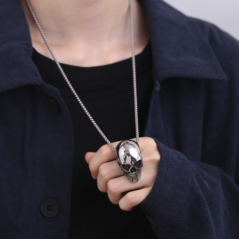 Titanium Steel Necklace – Statement Skull Punk