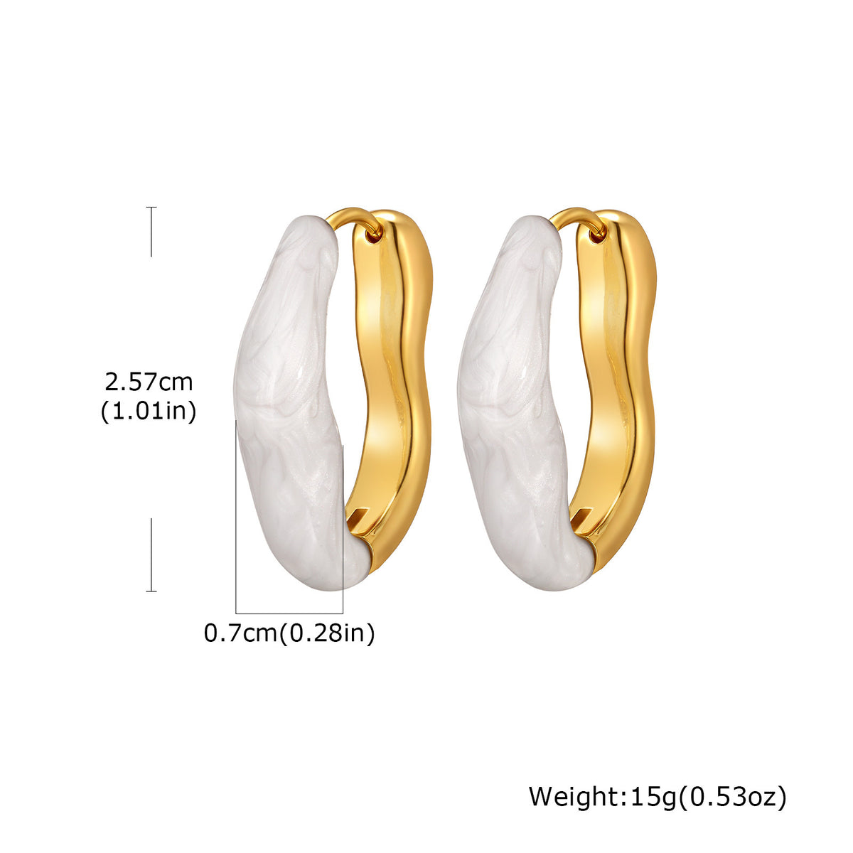Sculptural Enamel Hoop Earrings — 3 Styles