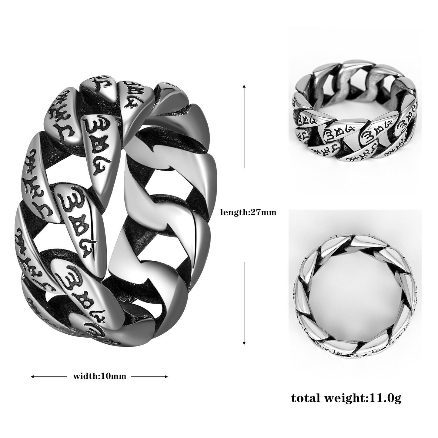 Steel Ring - Statement Punk Style For Men