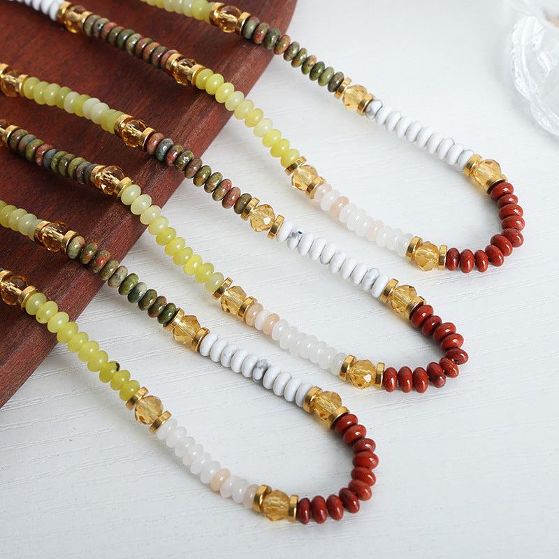 Retro Style Handcrafted Abacus Beaded Necklace for Women