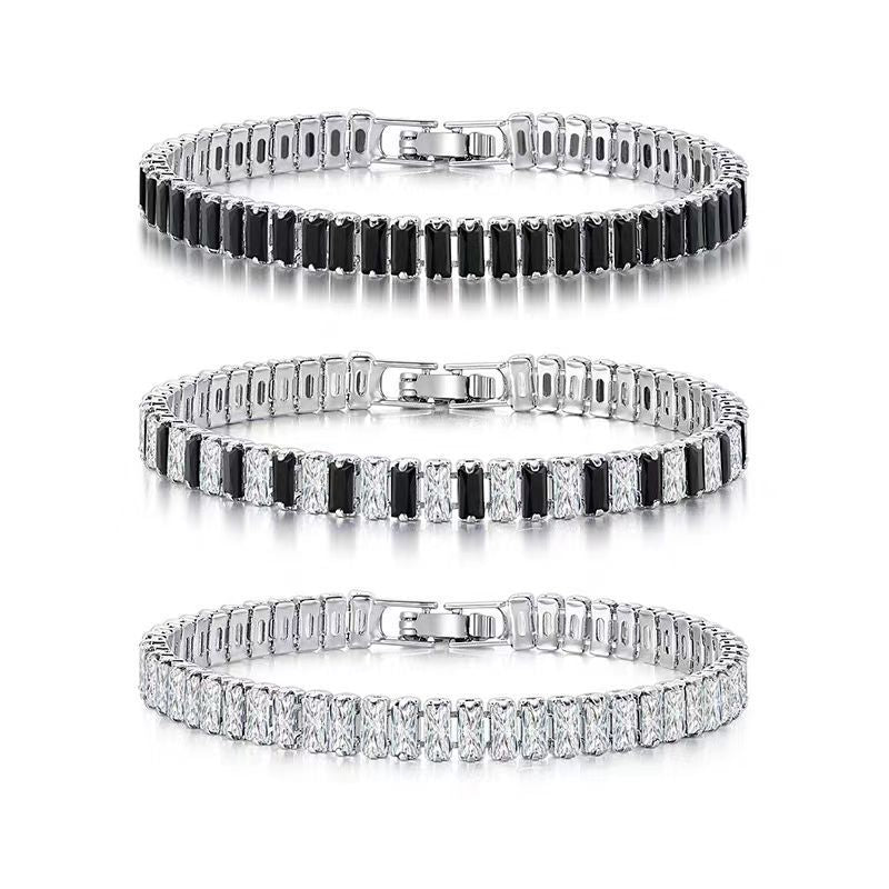 Planderful Jewelry Titanium Steel Zircon Bracelet For Men And Women Fashionable Nonfading Jewelry