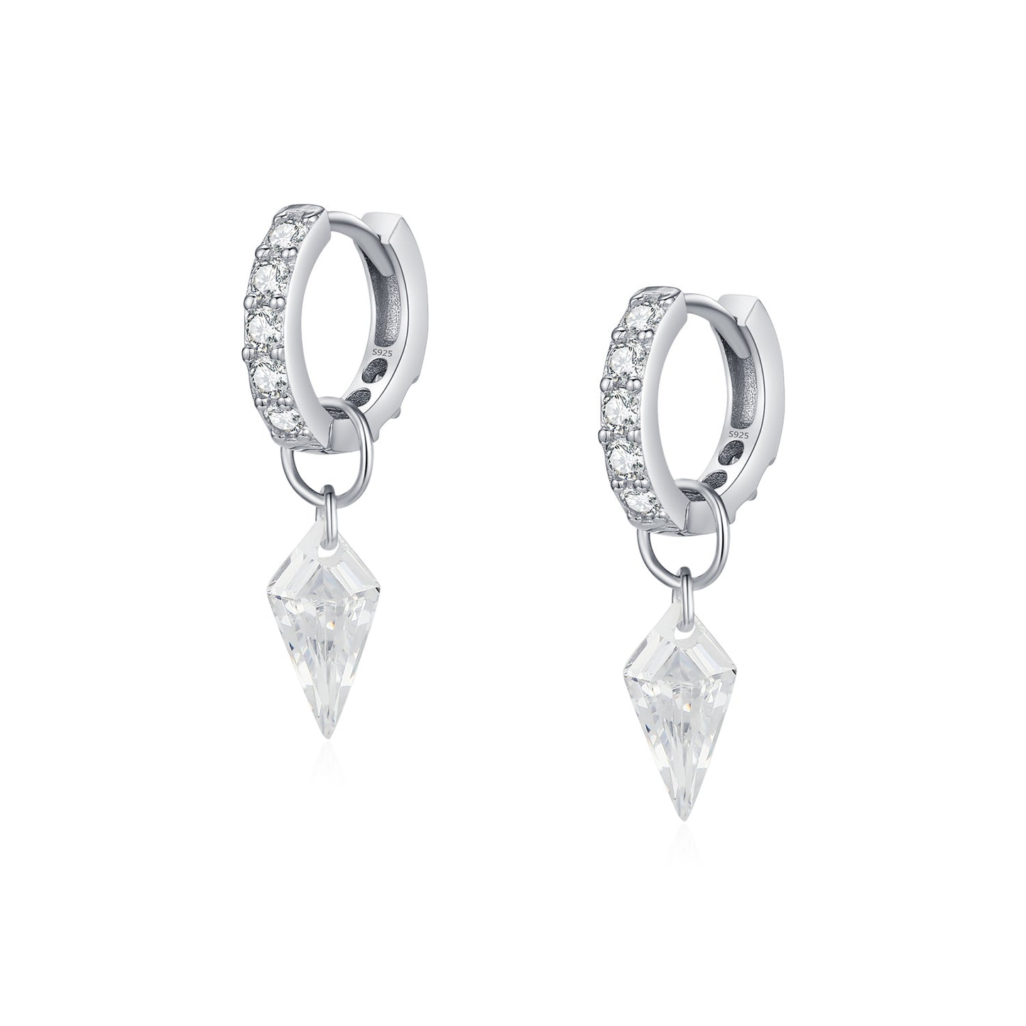 Planderful Everyday Genie Earrings – Elegant Sterling Silver with Zircon Enhancements