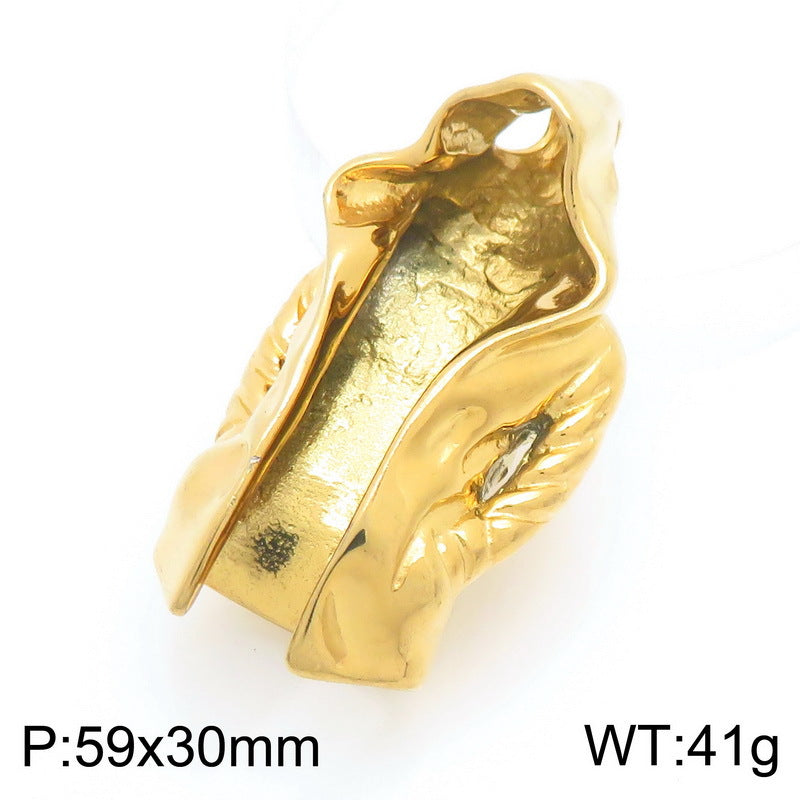 Dark Assassin Cape Pendant, Punk Mysterious Person Cape Titanium Steel Men's Pendant Necklace