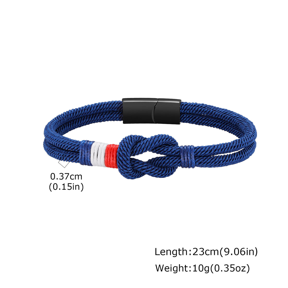 Magnetic Buckle Royal Blue Stainless Steel Bracelet Unisex