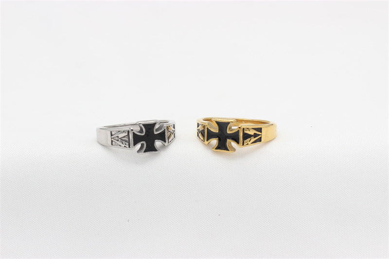 Planderful Cross Titanium Steel Ring Unisex Durable Jewelry For Men And Women Everyday Genie