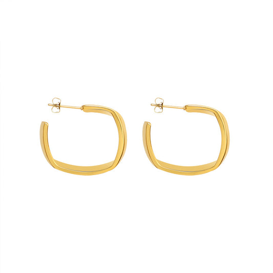 Extravagant Geometric Earrings for Women - Festive Retro Titanium Steel Plated Earrings