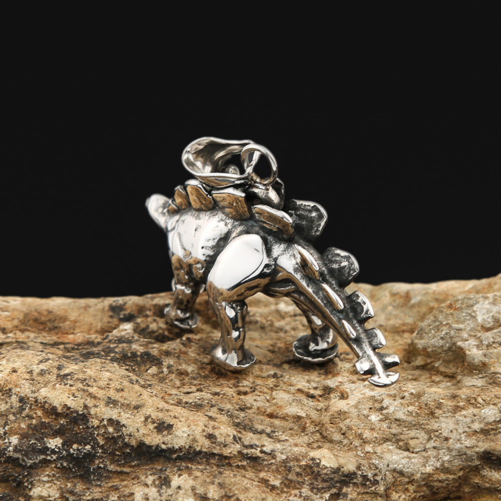 New Fashion Titanium Steel Dinosaur Pendant Necklace for Men